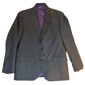 Ted Baker London Men's Gray 100% Wool Blazer Suit Jacket, Modern Style‎
